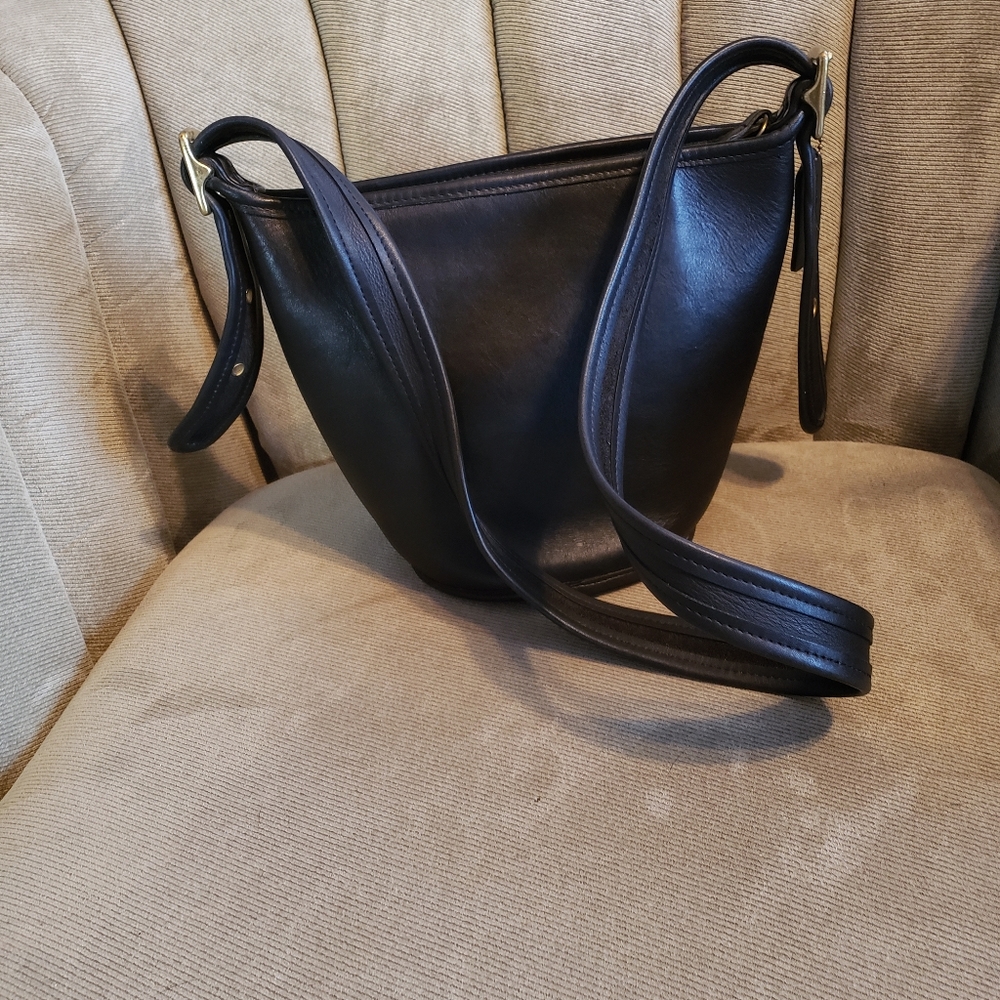 Vintage Black Coach hobo purse